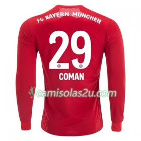 Camisolas de Futebol FC Bayern München Kingsley Coman 29 Equipamento Principal 2019/20 Manga Comprida